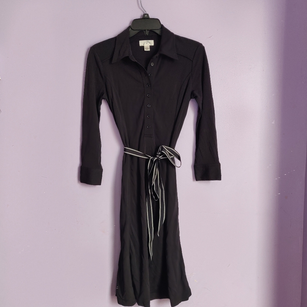 Ann Taylor Loft Black Office Dress
